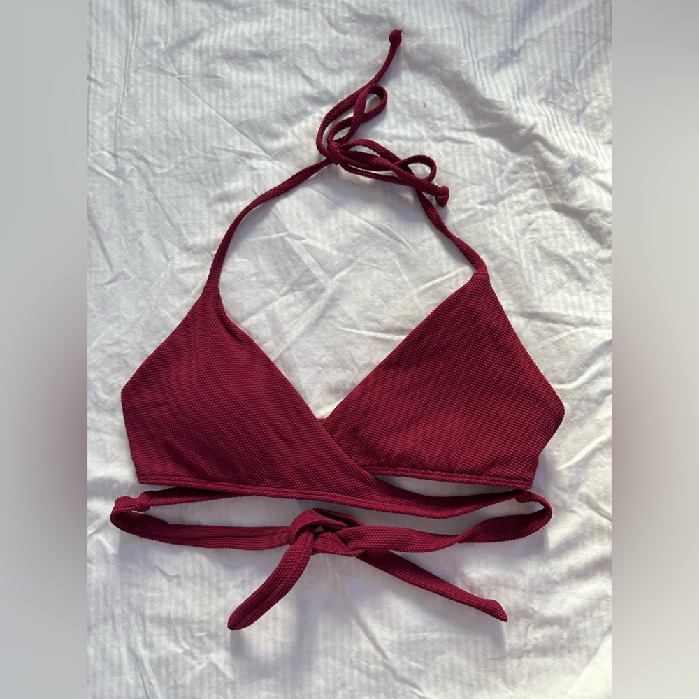 Hollister Deep Red Bikini Top